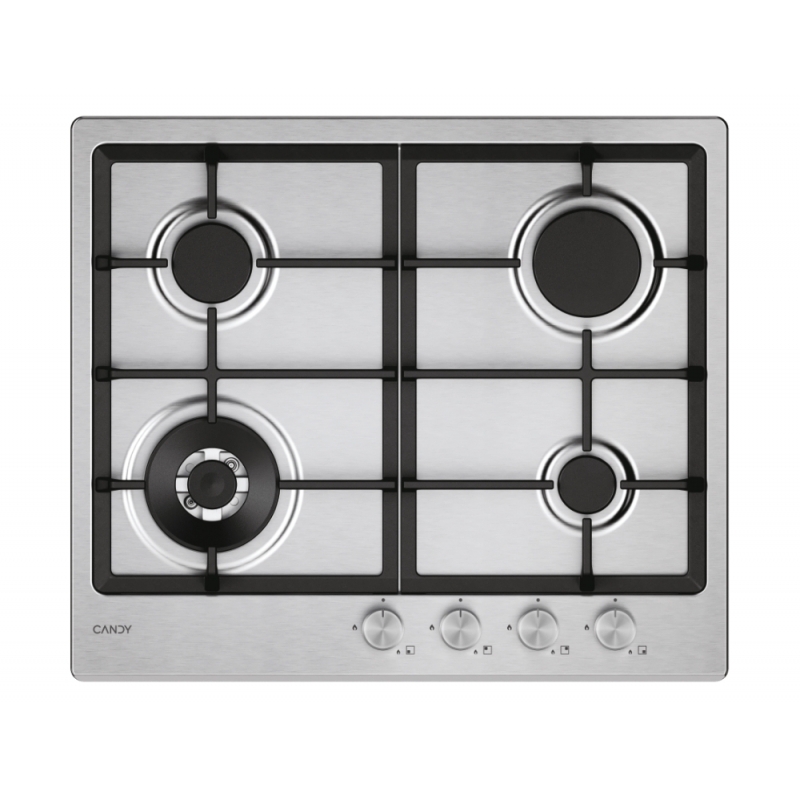 Candy Moderna CHG6BF4WTX Acciaio inox Da incasso 60 cm Gas 4 Fornello(i)